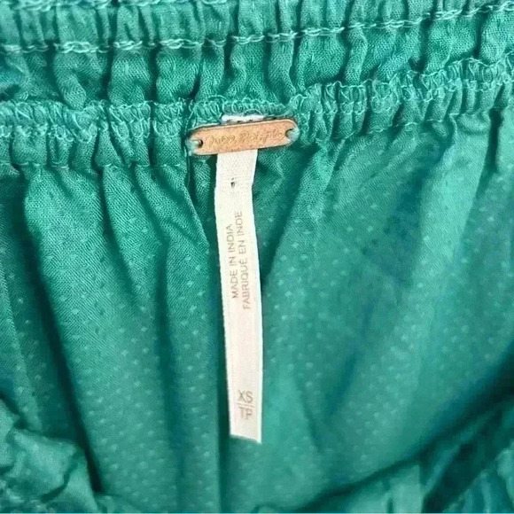 Free People Free Spirit Off Shoulder Cropped Blouse Top Size XS - Picture 2 of 5